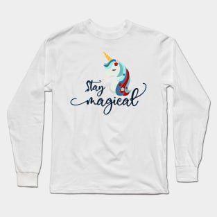 Christmas Unicorn: Stay Magical Long Sleeve T-Shirt